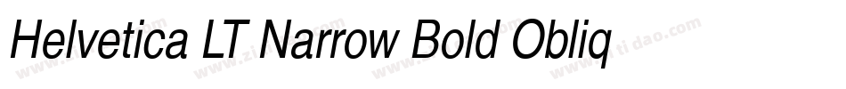 Helvetica LT Narrow Bold Oblique字体转换